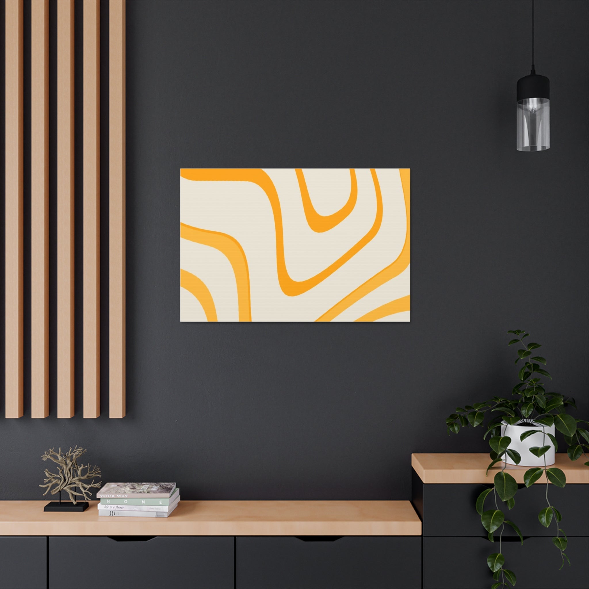 Golden Flow Canvas Gallery Wraps