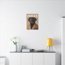 Stylish Dog Art Print Matte Canvas Stretched 0.75" - Multi-Size