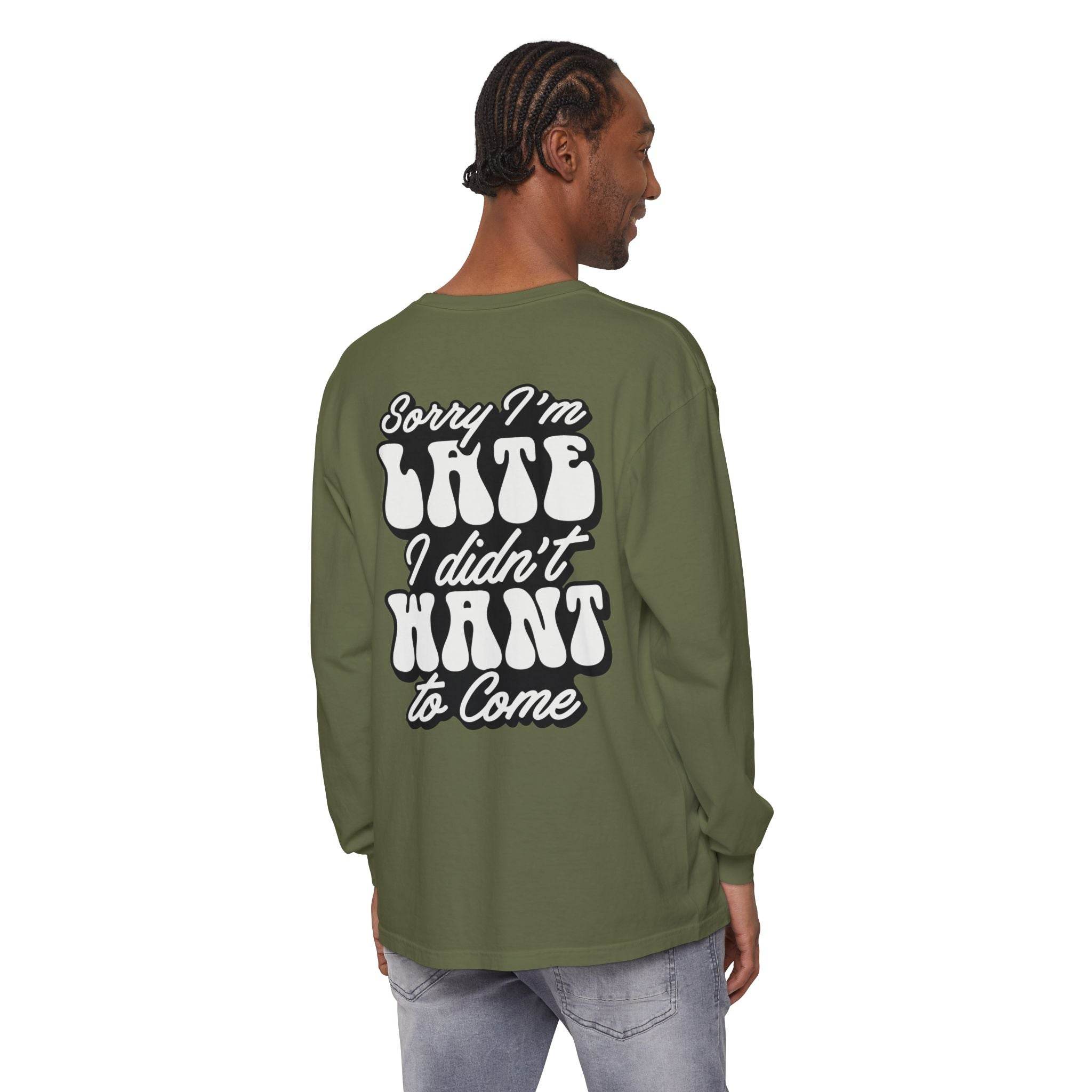 Sarcastic Unisex Garment-Dyed Long Sleeve T-Shirt - Esmeralda Ecostore