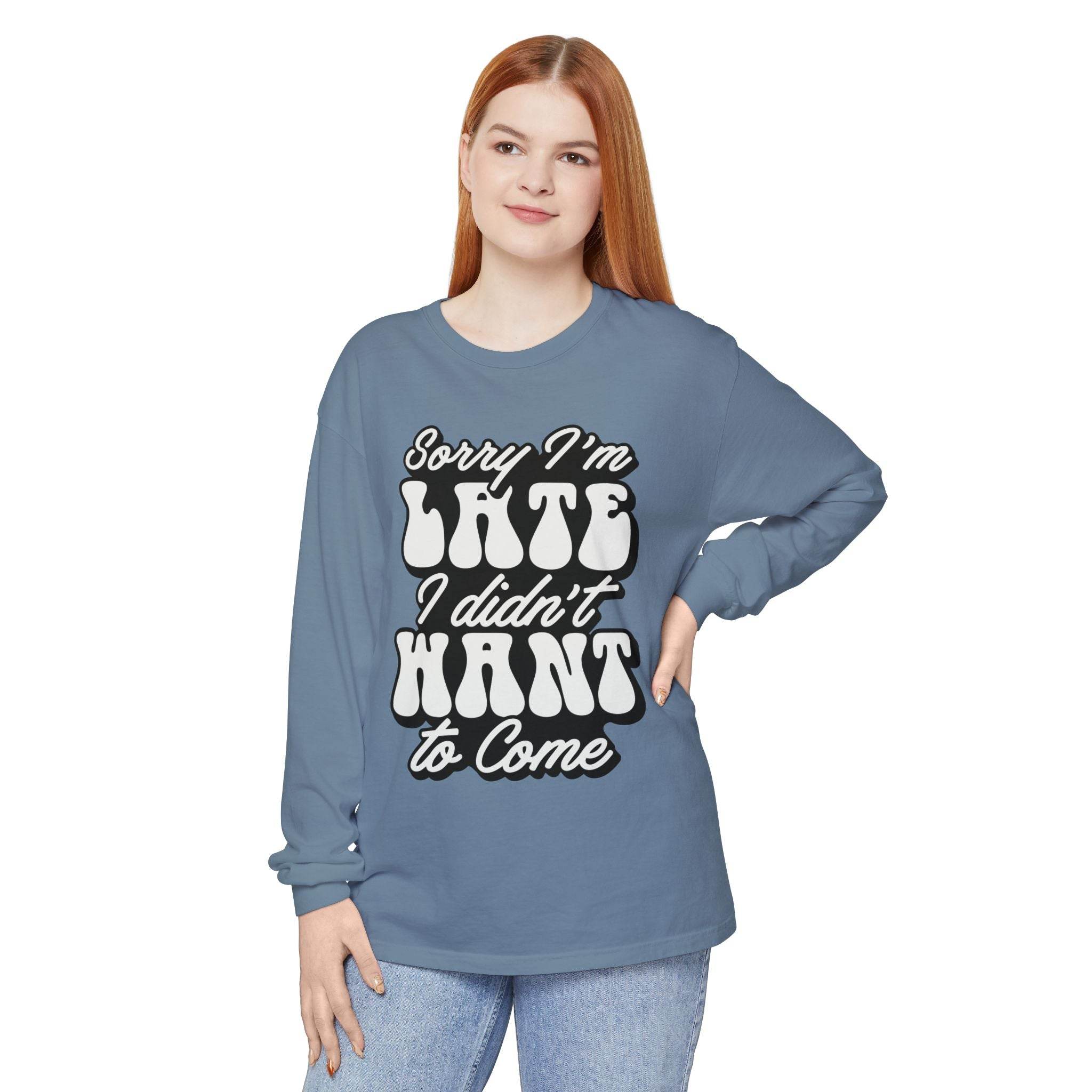 Sarcastic Unisex Garment-Dyed Long Sleeve T-Shirt - Esmeralda Ecostore