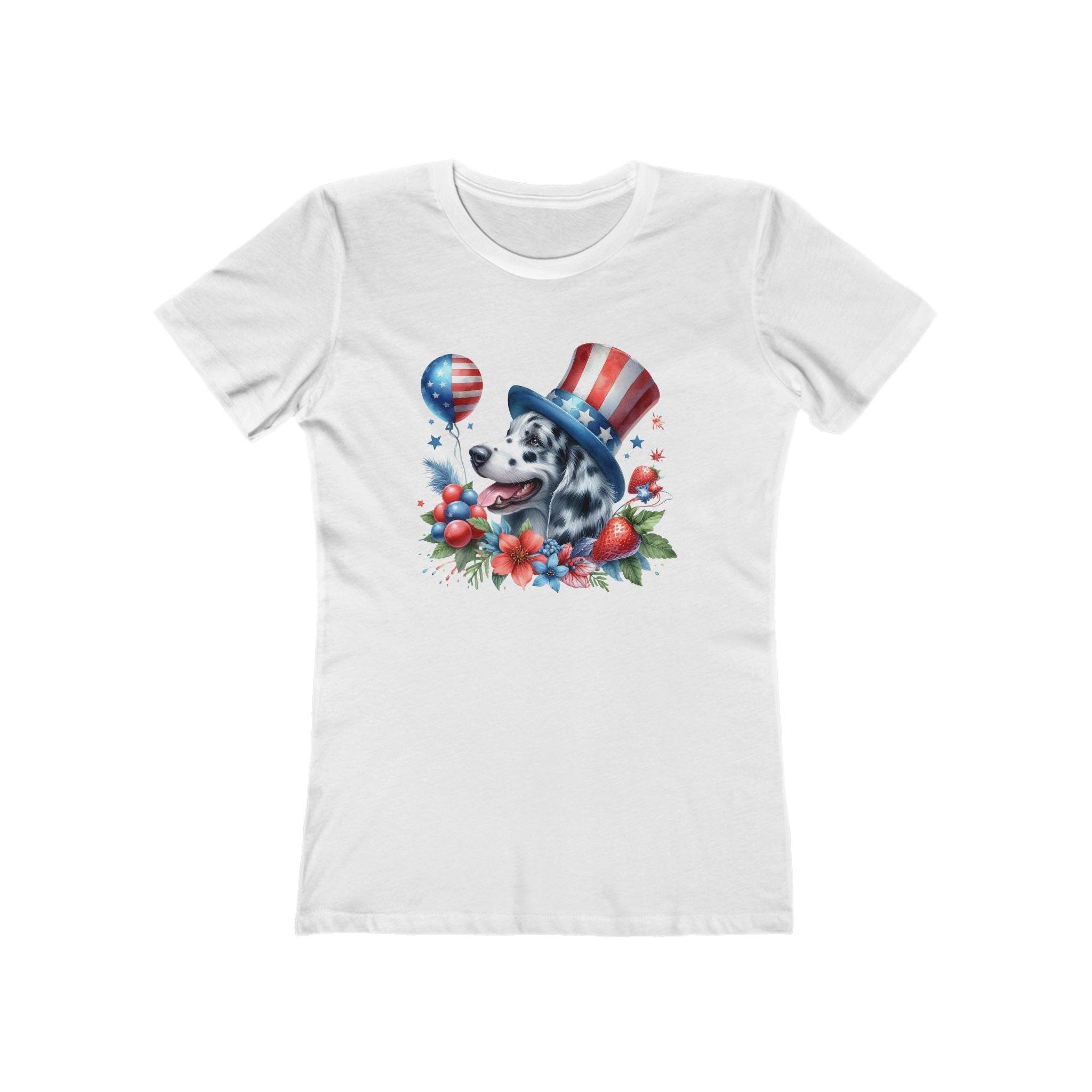 Red, White & Wooof The Boyfriend Tee for Women