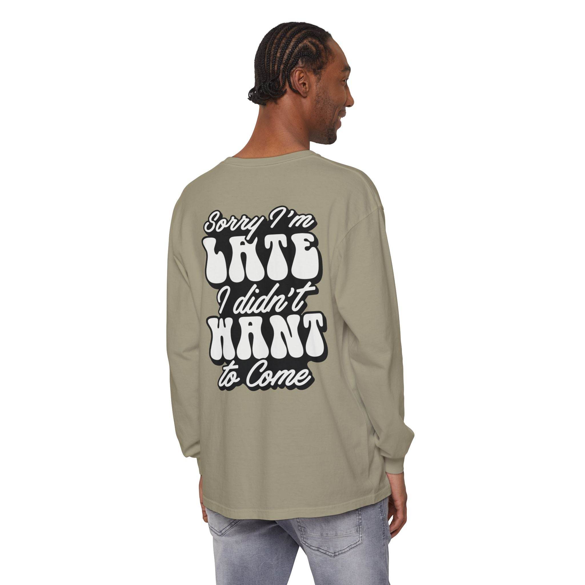 Sarcastic Unisex Garment-Dyed Long Sleeve T-Shirt - Esmeralda Ecostore