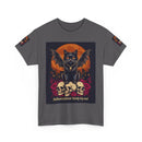 Halloween Cat Skull Unisex Heavy Cotton Tee