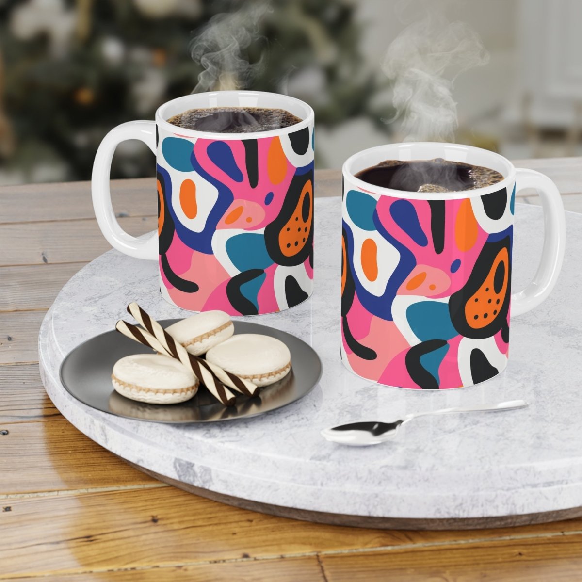 Abstract Pattern Ceramic Mugs