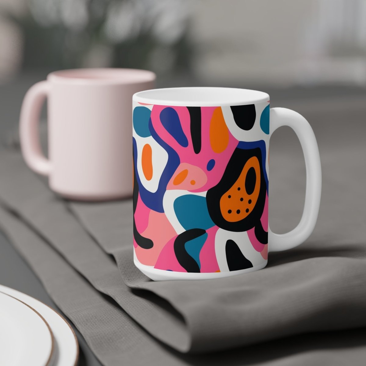 Abstract Pattern Ceramic Mugs