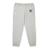 Gray eco Adidas pants with embroidered design and elastic waistband by Printify