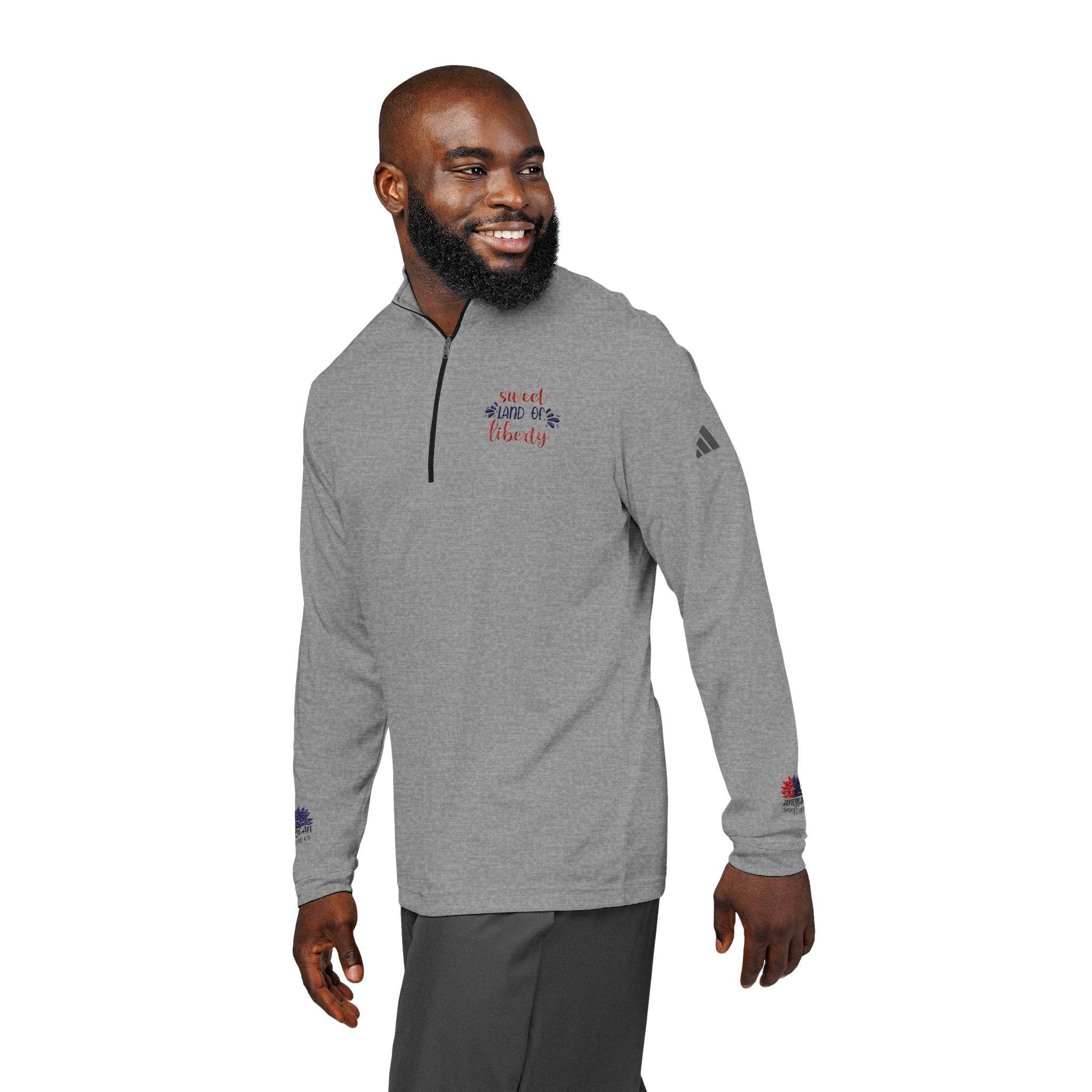 Sweet Land of Liberty Adidas Quarter-Zip Pullover Embroidery