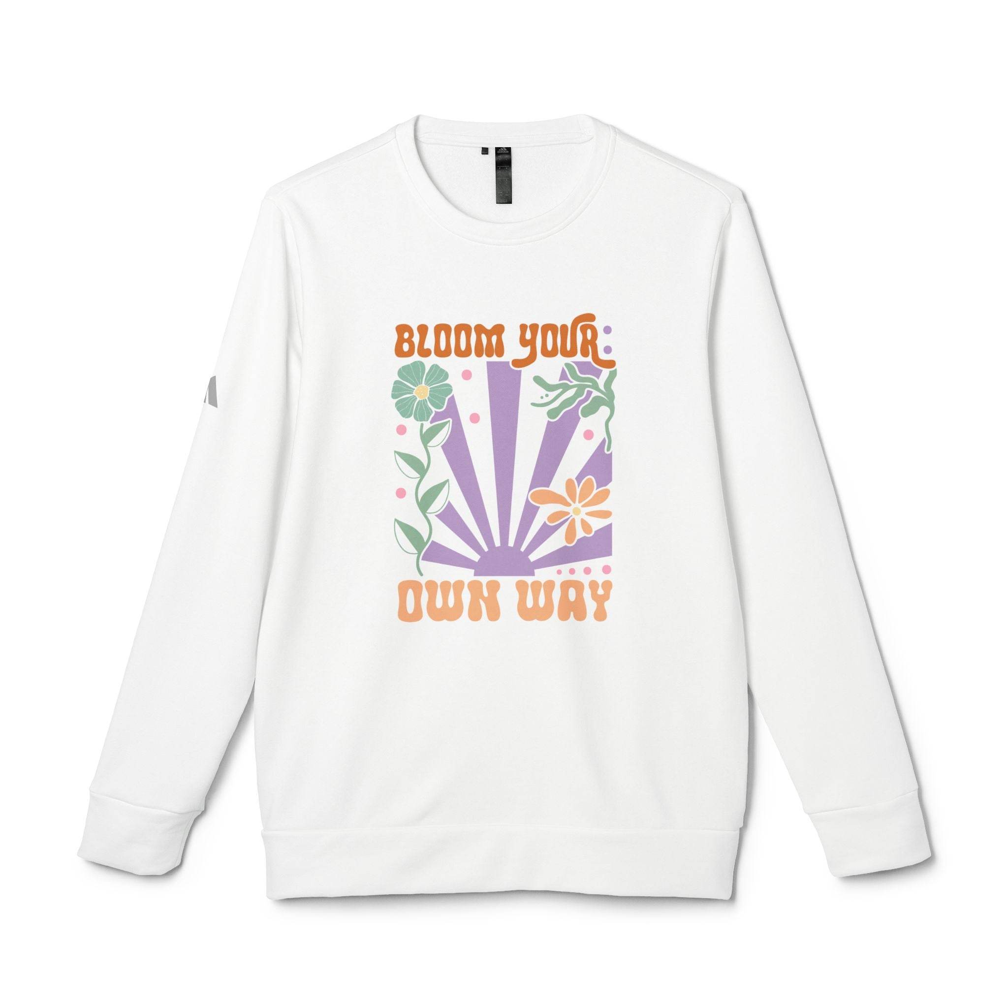 Bloom Adidas Unisex Fleece Crewneck Sweatshirt