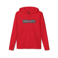Red eco-friendly unisex hoodie with minimalist design and front pocket from Printify