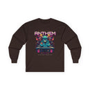 Printify unisex eco-friendly long sleeve tee with electronic anthem colorful graphic design