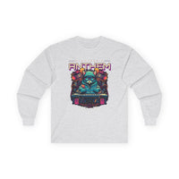 Printify unisex eco-friendly long sleeve tee with colorful Anthem graphic design