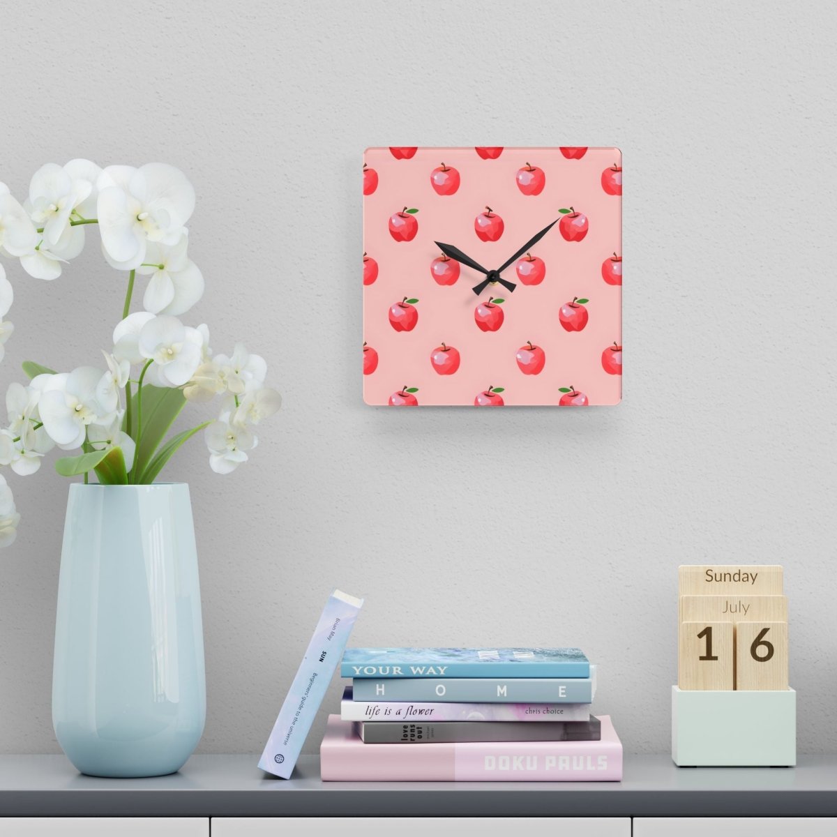 Apple - a - Day Wall Clock