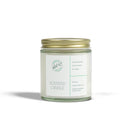 Printify aromatic glow eco candle with gold lid in clear glass jar with white label