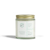 Printify aromatic glow eco candle in clear glass jar with gold lid and white label