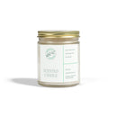 Printify aromatic glow eco candle in a clear glass jar with gold lid and minimalist label