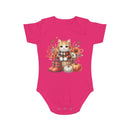 Autumn Kitten Short Sleeve Baby Bodysuit