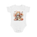 Autumn Kitten Short Sleeve Baby Bodysuit