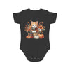 Autumn Kitten Short Sleeve Baby Bodysuit