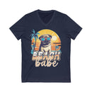 Beach Babe Unisex Jersey Short Sleeve V - Neck Tee