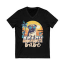 Beach Babe Unisex Jersey Short Sleeve V - Neck Tee