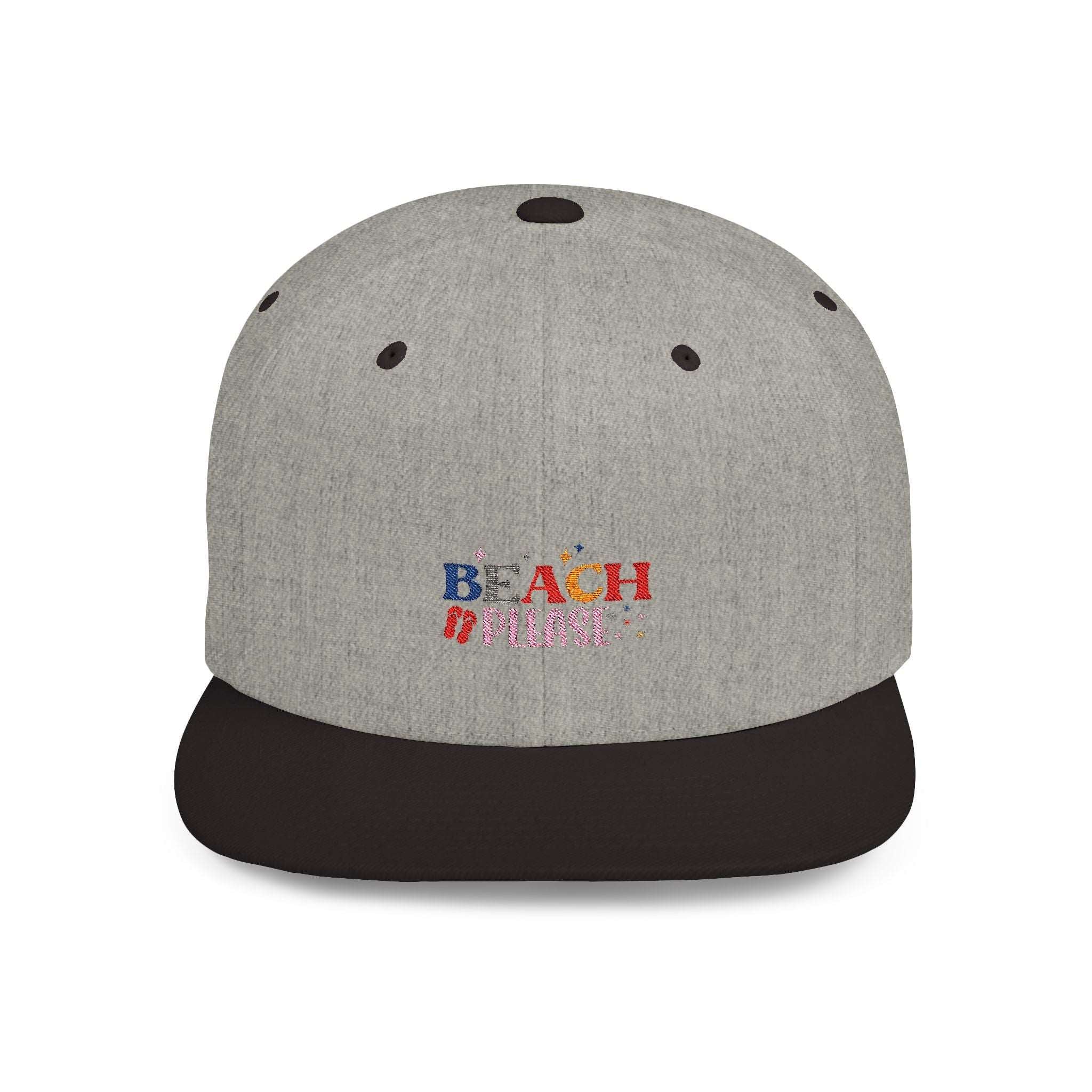 Beach Please Flat Bill Snapback