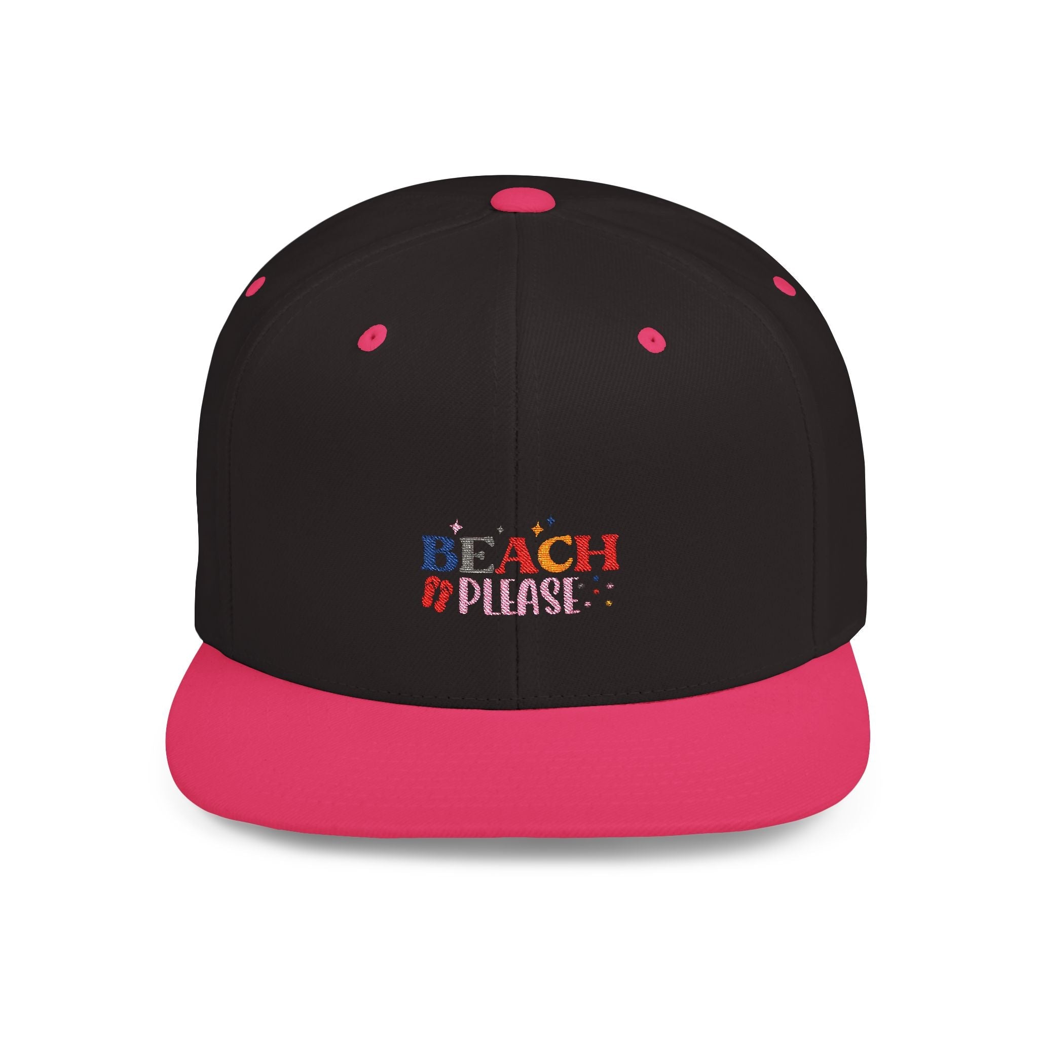 Beach Please Flat Bill Snapback