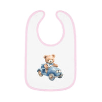 Bear Ride Baby Contrast Trim Jersey Bib