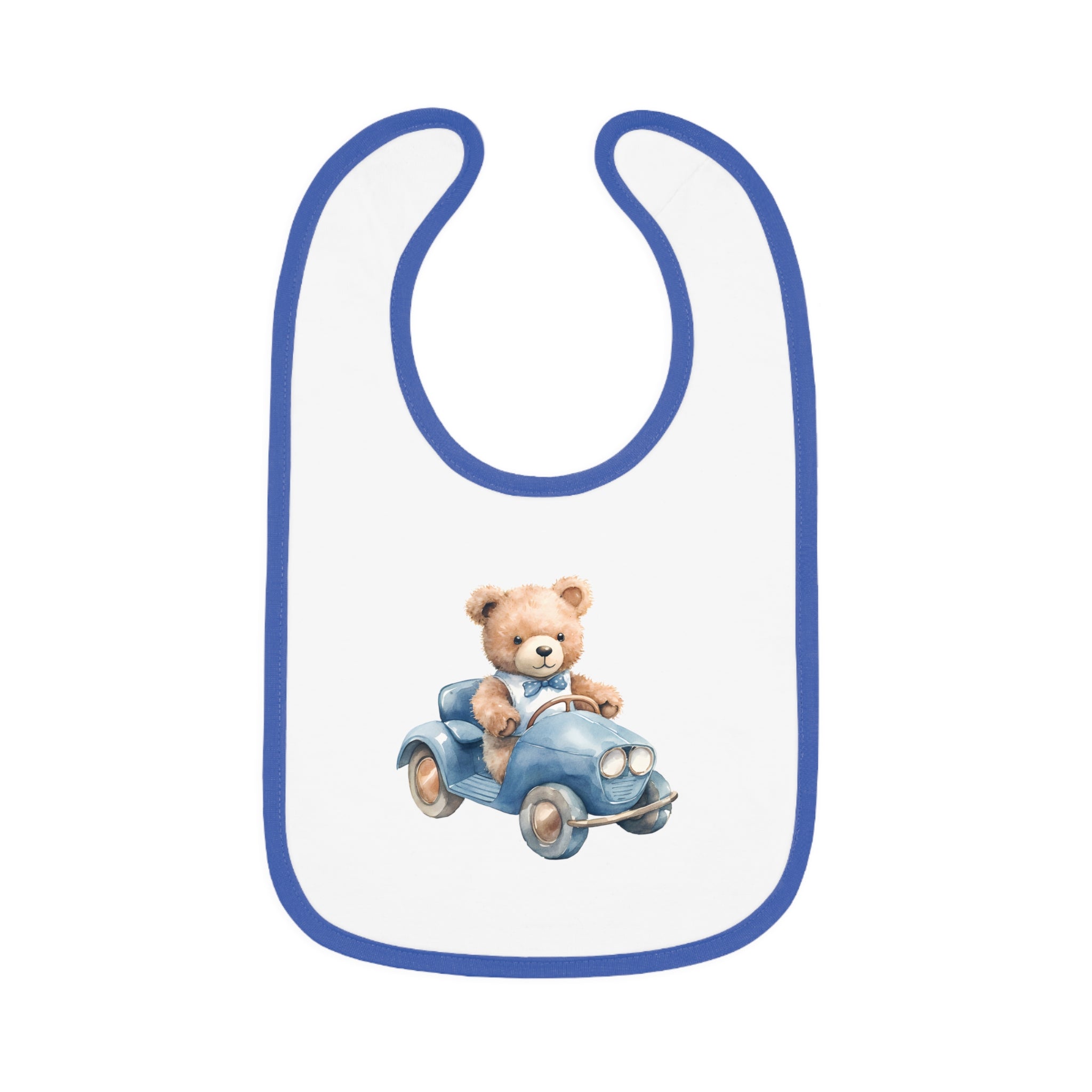 Bear Ride Baby Contrast Trim Jersey Bib