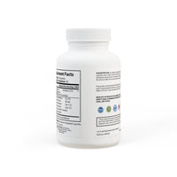 White bottle of BioFlora probiotic capsules supplement with nutrition facts and usage instructions label
