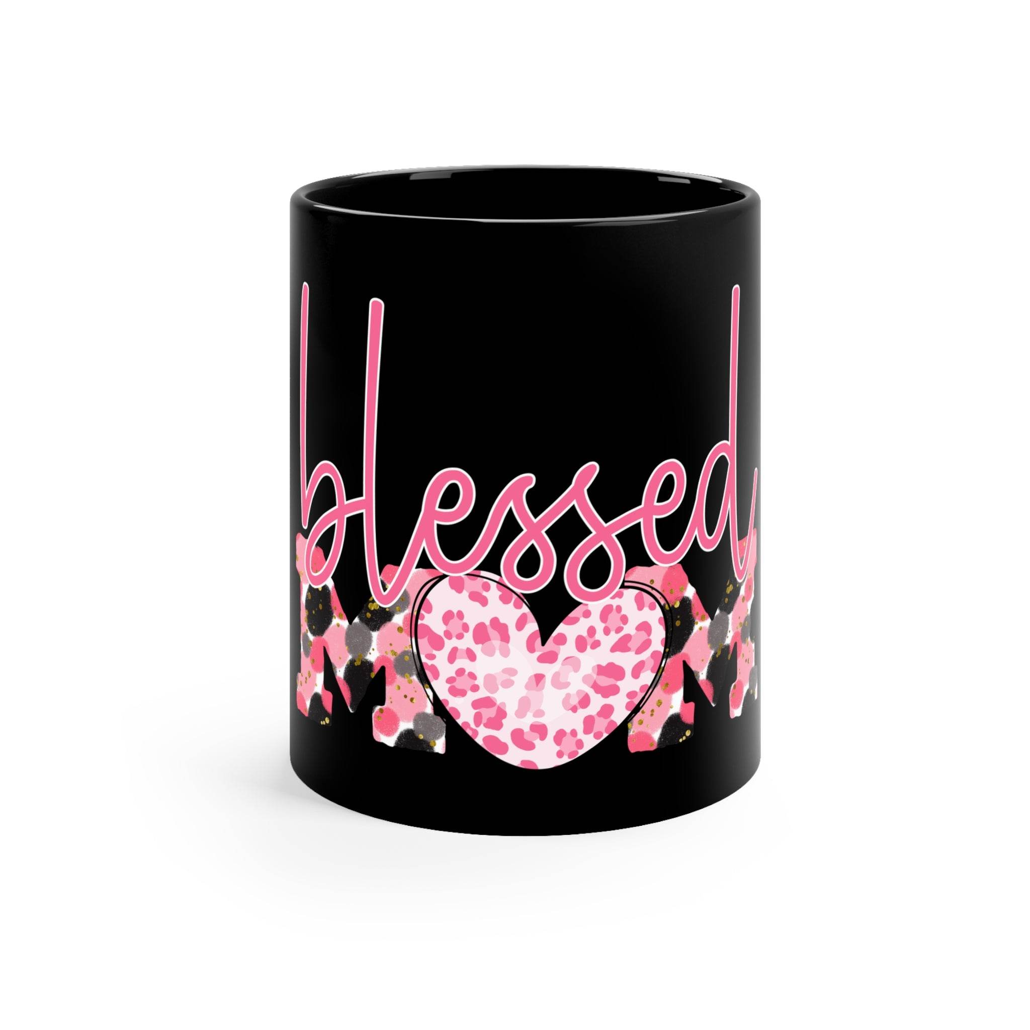 Blessed Mom Black Coffee Mug - 11oz