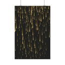 Printify black poster with golden streaks design in sustainable rolled posters format