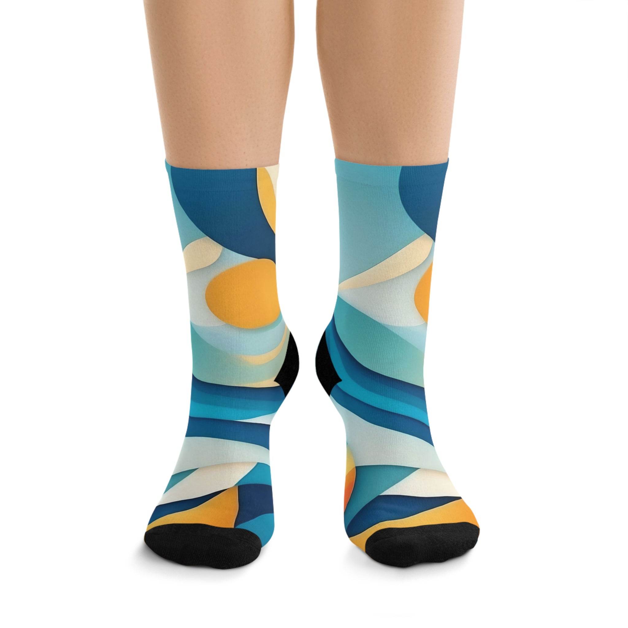 Sky Swirl Eco-Friendly Recycled Poly Socks
