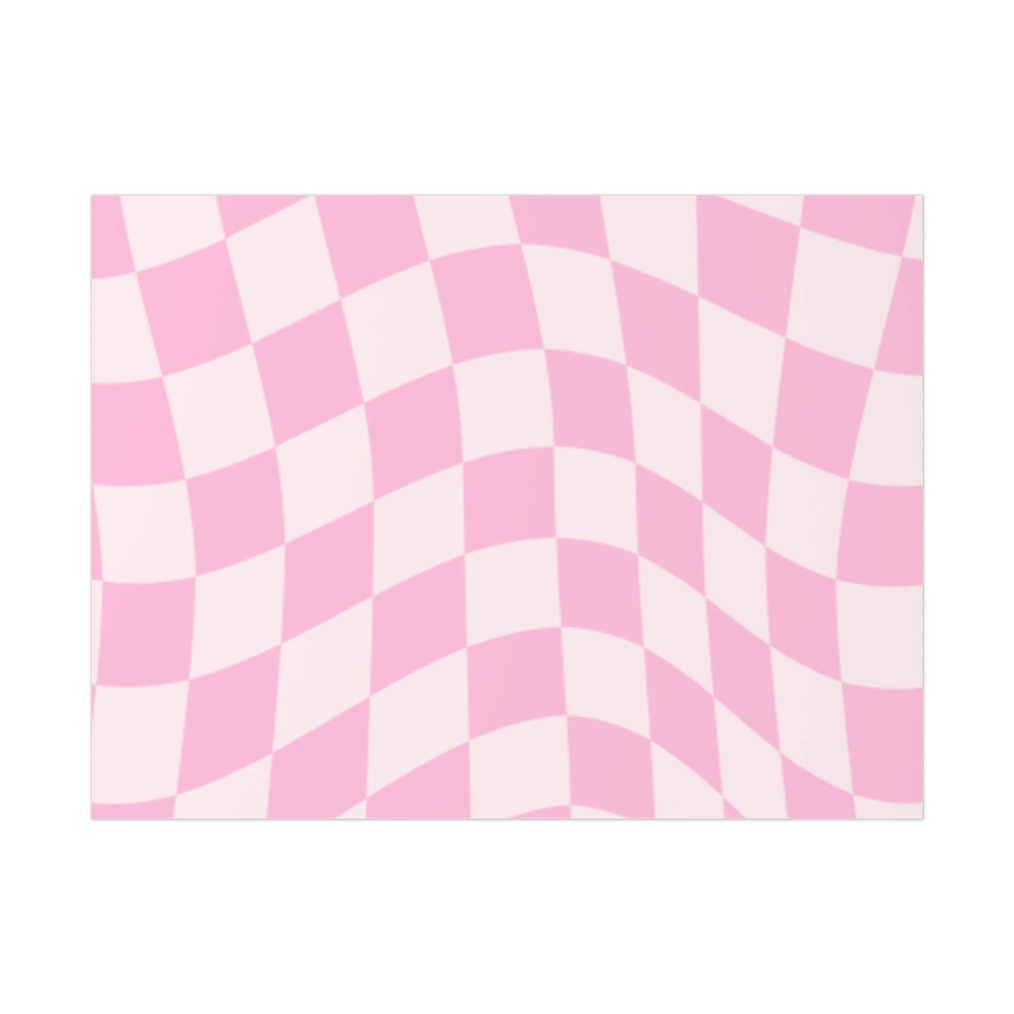 Bubblegum Grid Sustainable Uncoated Posters