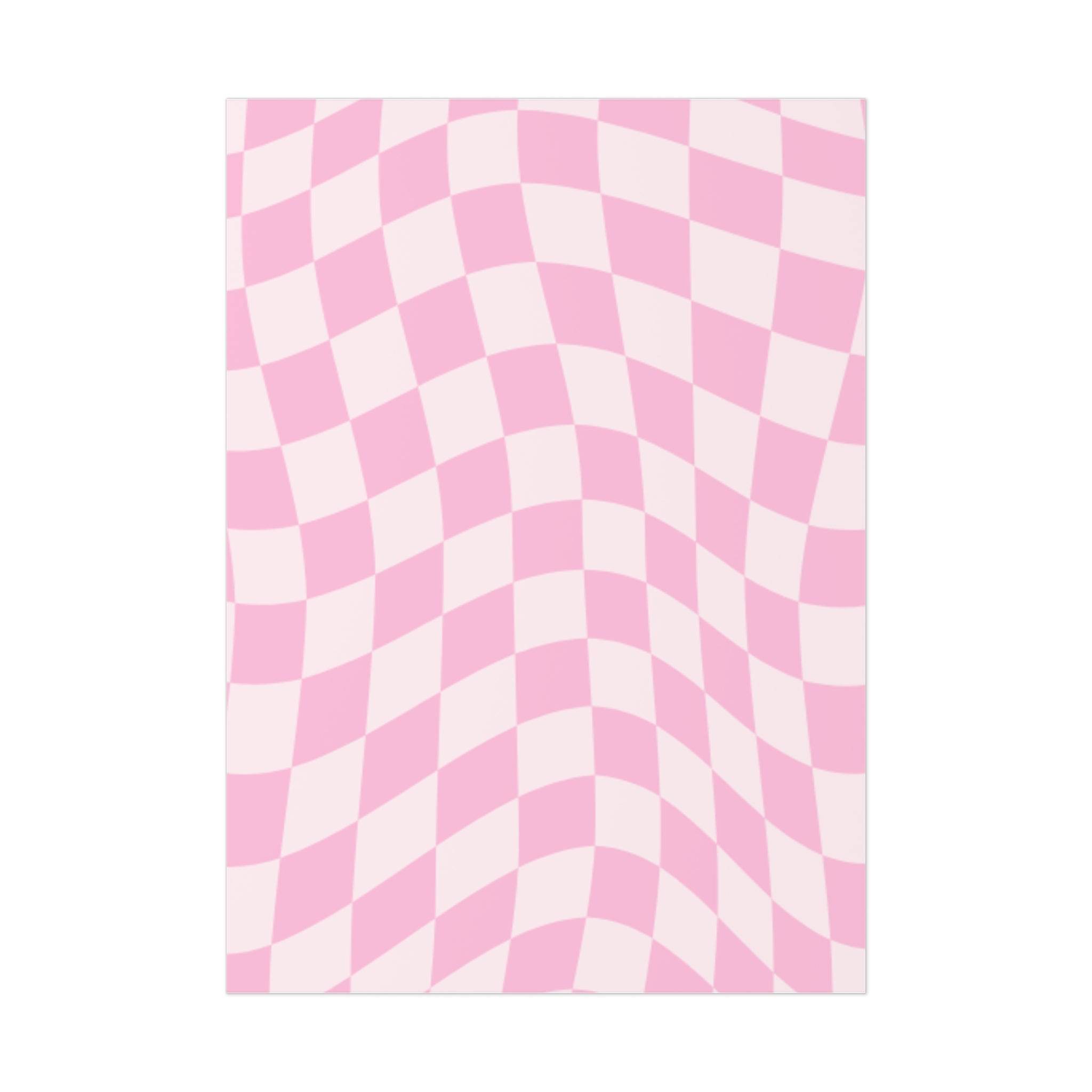 Bubblegum Grid Sustainable Uncoated Posters