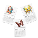 Printify butterfly design 2025 calendar featuring artistic butterfly illustrations for July August and September