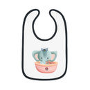 Captain Elephant Baby Contrast Trim Jersey Bib