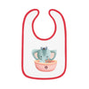 Captain Elephant Baby Contrast Trim Jersey Bib