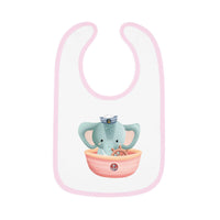 Captain Elephant Baby Contrast Trim Jersey Bib