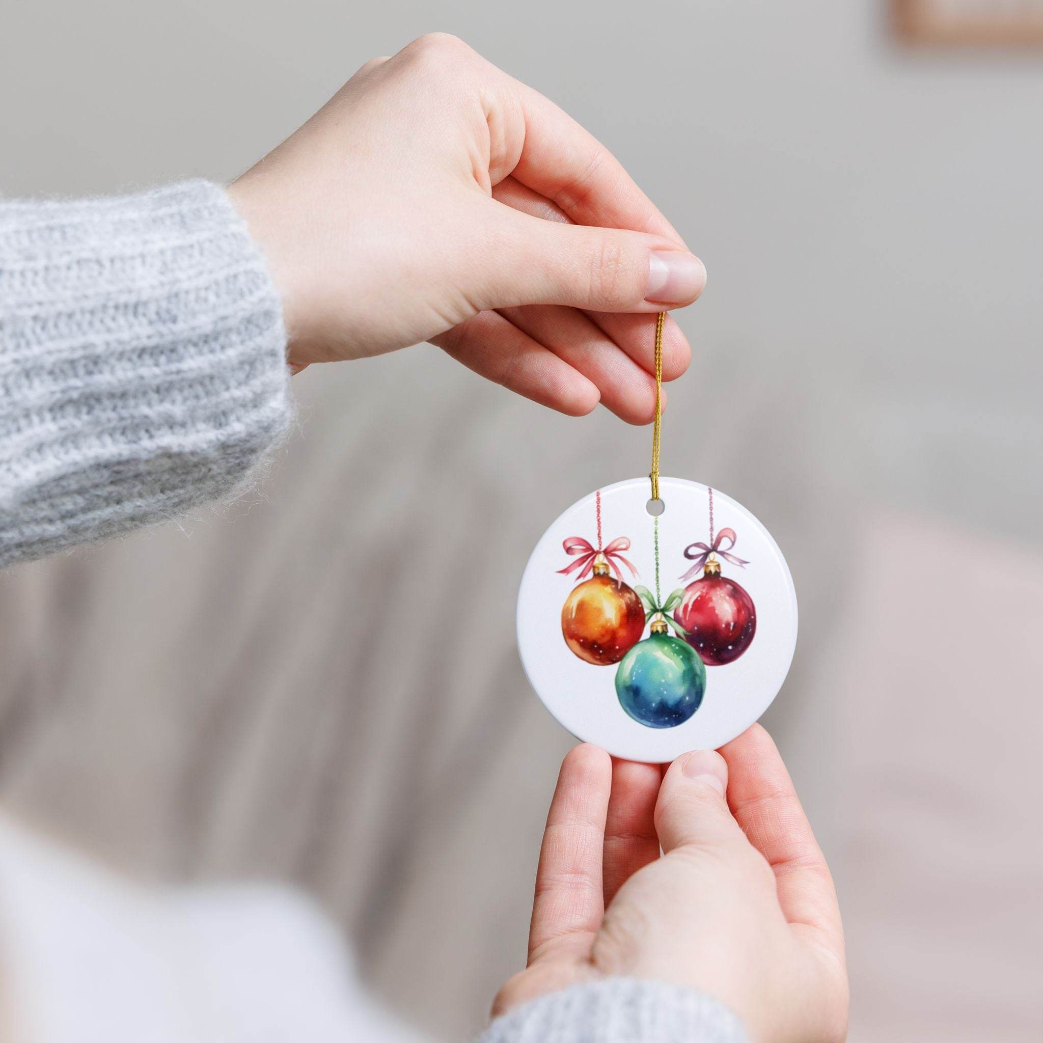 Bauble Ceramic Ornaments 2-Side Print
