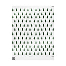 Printify Christmas tree wrapping paper with green Christmas tree pattern on white background