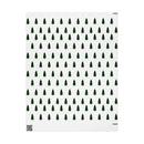 Printify Christmas tree wrapping paper with green tree patterns on white background for seasonal decorations