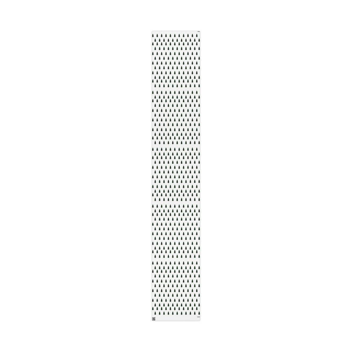 Printify Christmas tree wrapping paper with minimalist black tree pattern on white background