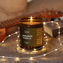 Cinnamon Vanilla Scented Soy Candle (Amber Jar)