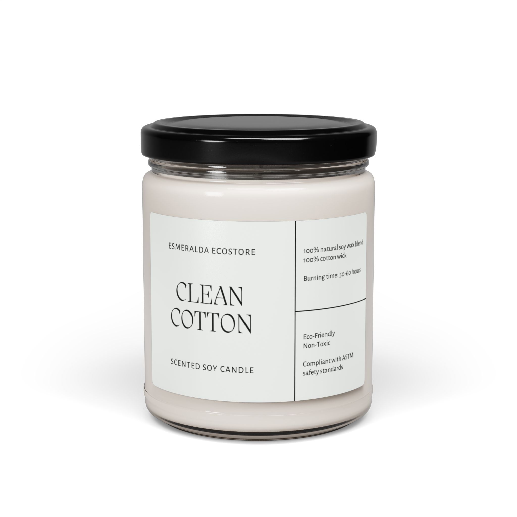 Clean Cotton Scented Soy Candle