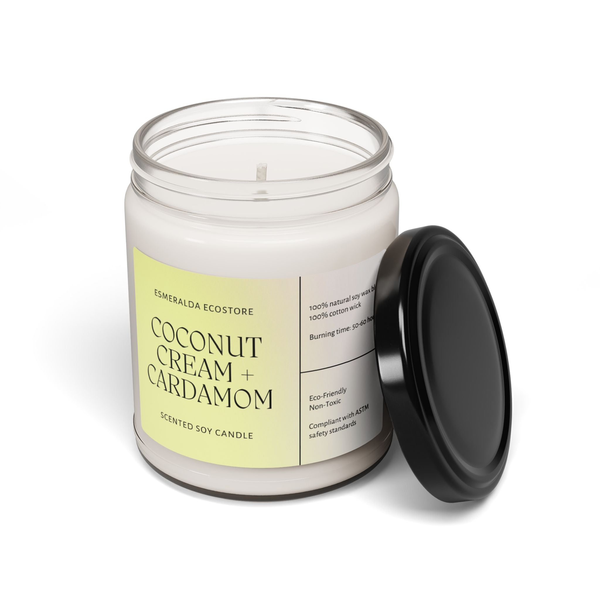 Coconut Cream + Cardamom Scented Soy Candle