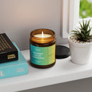 Coconut Cream + Cardamom Scented Soy Candle (Amber Jar)