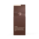 Back view of Printify Colombian light roast coffee bag with storage instructions on a brown package