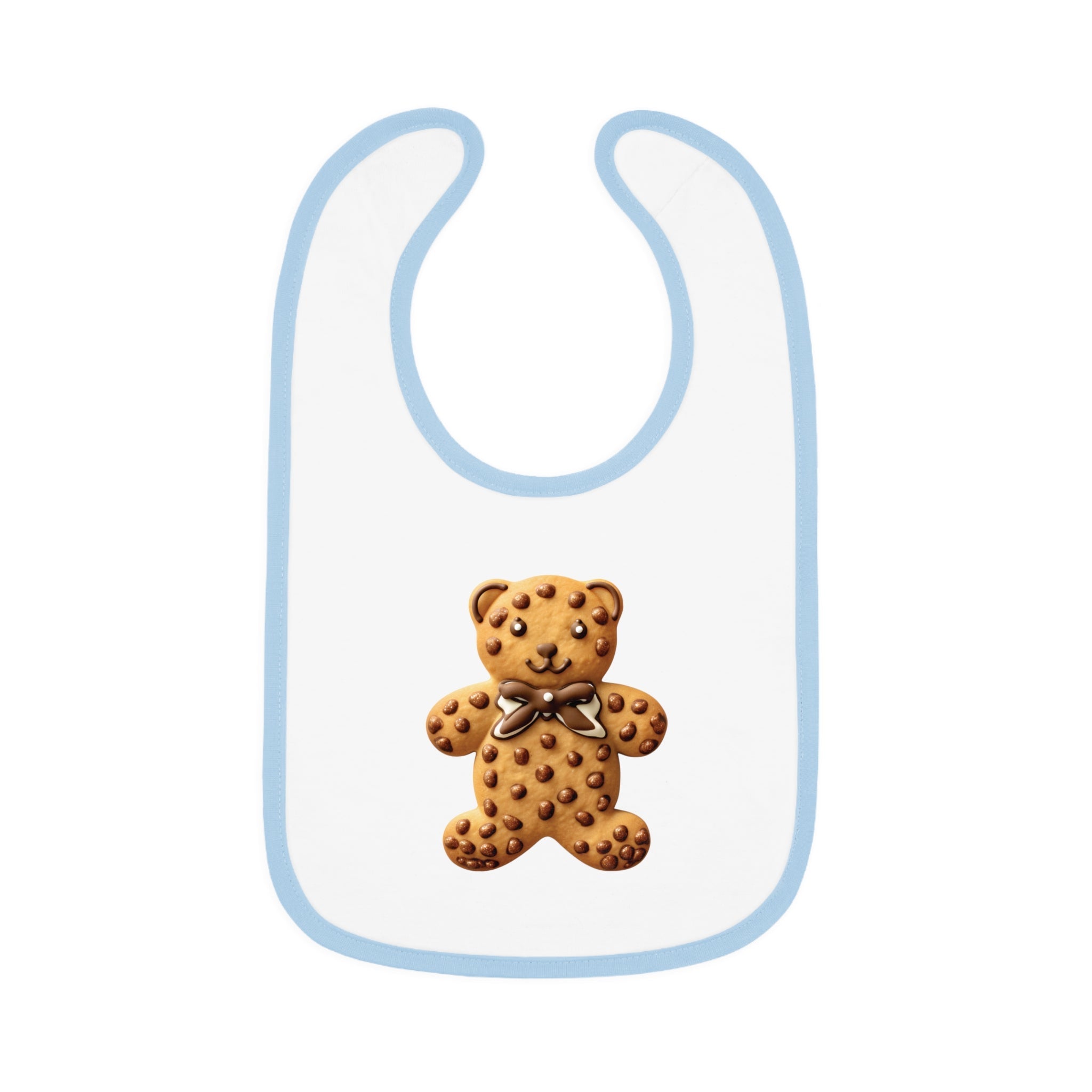 Cookie Bear Baby Contrast Trim Jersey Bib