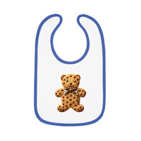 Cookie Bear Baby Contrast Trim Jersey Bib