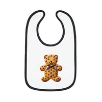 Cookie Bear Baby Contrast Trim Jersey Bib